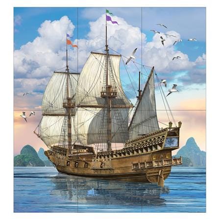 กระเบื้องผนังภาพชุด 10x16 นิ้ว ARTE สำเภารุ่งเรือง_0