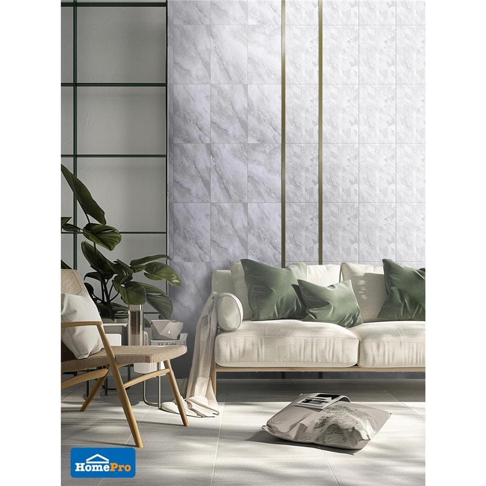 กระเบื้องผนัง 25x40 ซม. TARA อาร์กัส มาร์เบิล ไวท์ A 1 ตร.ม.