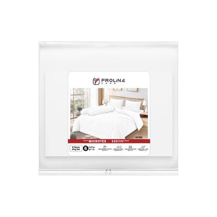ชุดผ้าปูที่นอน 6 ฟุต 6 ชิ้น FROLINA MICROTEX SF028_4