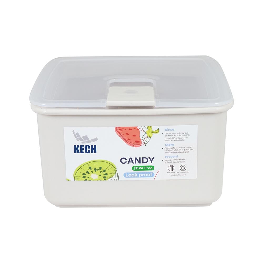 กล่องอาหาร 0.92 ลิตร KECH CANDY 9712 สีเบจ