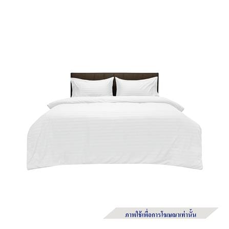 ผ้าปูที่นอน PICASSO MICRO SATIN 110X115 นิ้ว ลายริ้ว สี WHITE_0