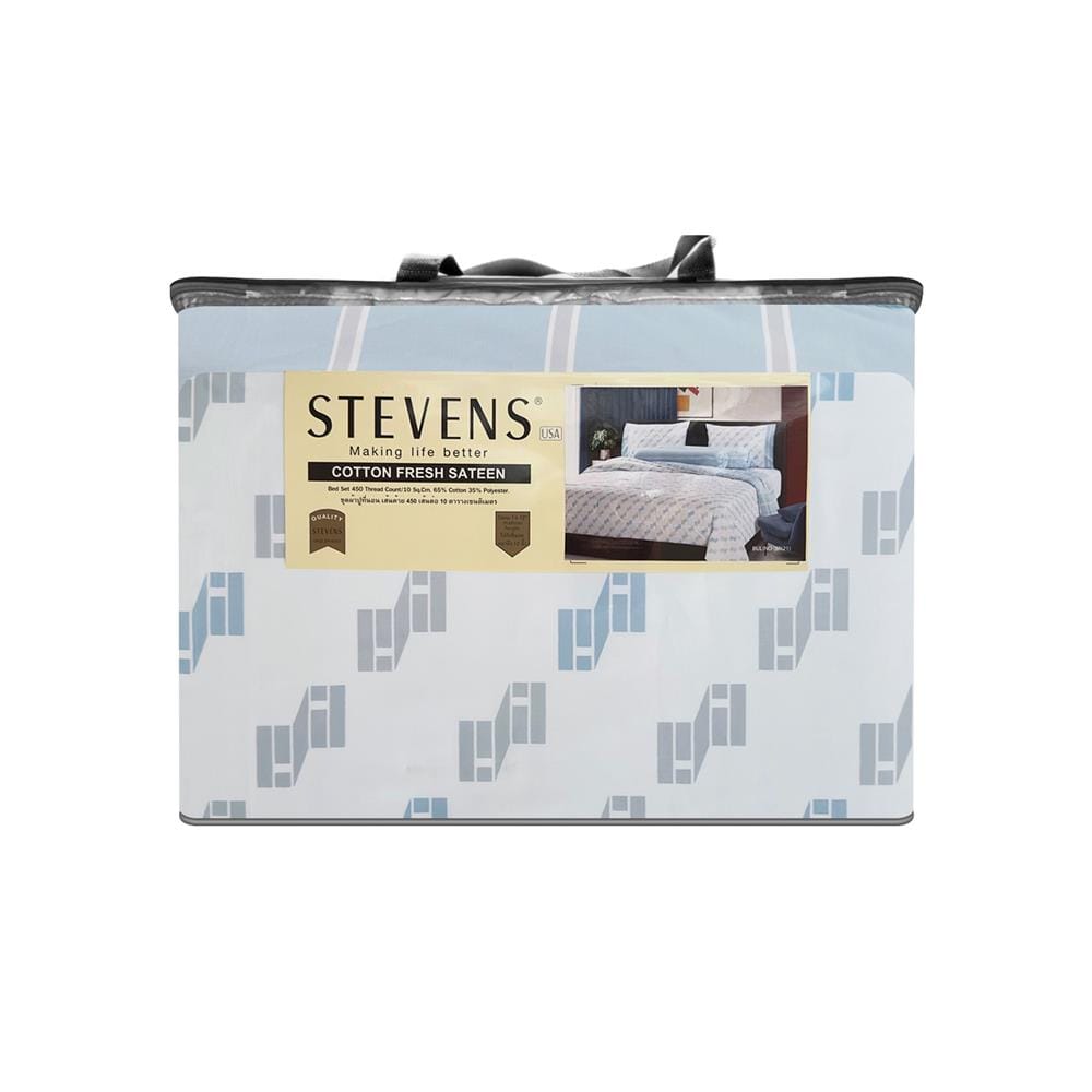 ชุดผ้าปูที่นอน 6 ฟุต 6 ชิ้น STEVENS COTTON FRESH SATEEN BN21