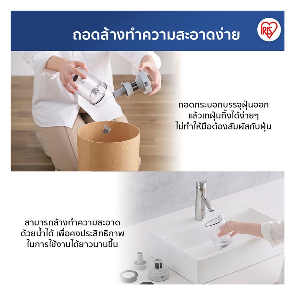 เครื่องดูดฝุ่นแบบด้าม IRIS OHYAMA SCA-112 สีขาว