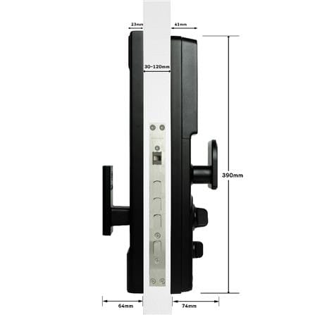 กลอนดิจิตอล CONLOCK CL-X60 สีดำ_8