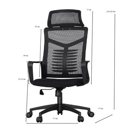 เก้าอี้สำนักงาน AS FURNITURE PILOT BK สีดำ_10