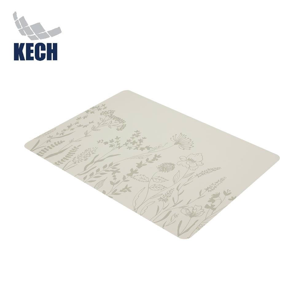 แผ่นรองจานหนัง PU KECH ALL PLANT สีเทา_1