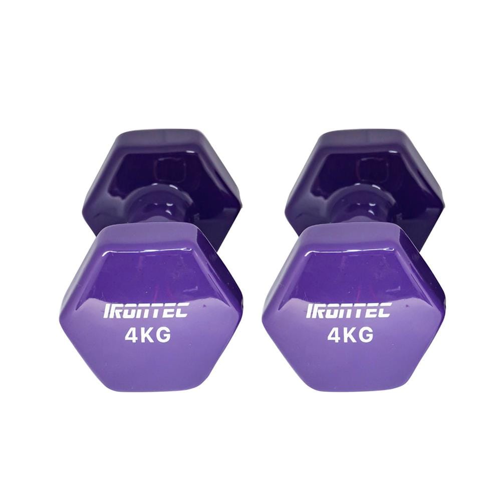 ดัมเบลหุ้มไวนิล IRONTEC 4 กก. สีม่วง
