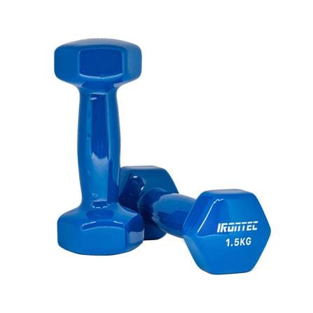 ดัมเบลหุ้มไวนิล IRONTEC 1.5 กก. สีน้ำเงิน_3