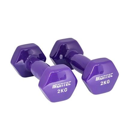 ดัมเบลหุ้มไวนิล IRONTEC 2 กก. สีม่วง