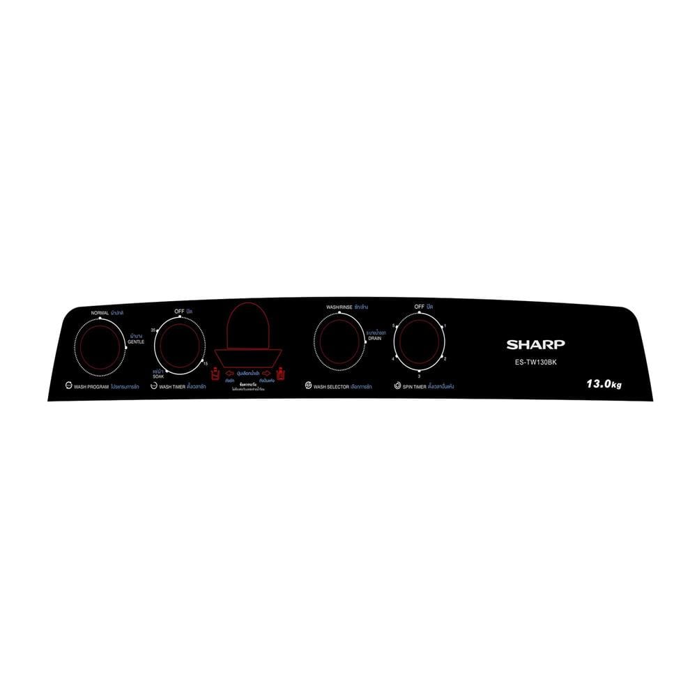 เครื่องซักผ้า 2 ถัง SHARP ES-TW130BK 13 กก. สีดำ