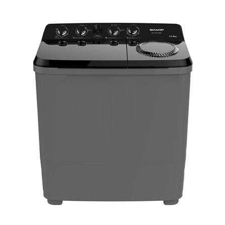 เครื่องซักผ้า 2 ถัง SHARP ES-TW110BK 11 กก. สีดำ