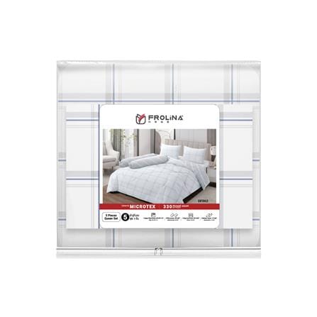 ชุดผ้าปูที่นอน 5 ฟุต 6 ชิ้น FROLINA MICROTEX DF062_4