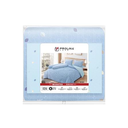 ชุดผ้าปูที่นอน 6 ฟุต 6 ชิ้น FROLINA MICROTEX DF064_4