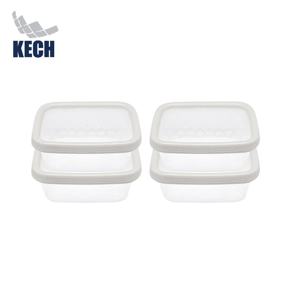 กล่องอาหารเหลี่ยม 0.2 ลิตร KECH NICE สีเทา_0