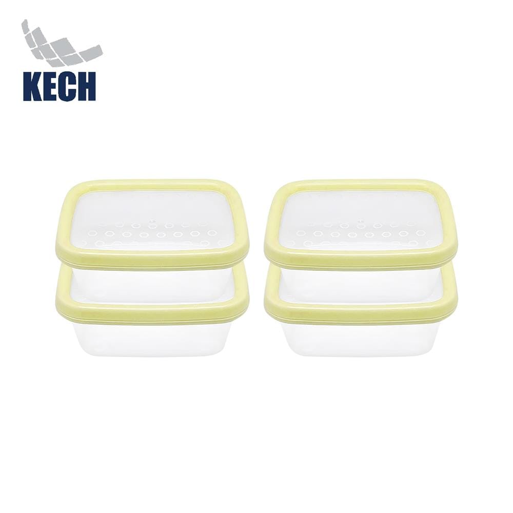 กล่องอาหารเหลี่ยม 0.2 ลิตร KECH NICE สีเหลือง_0