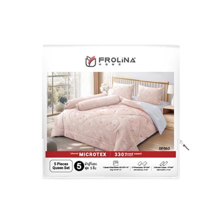 ชุดผ้าปูที่นอน 5 ฟุต 5 ชิ้น FROLINA MICROTEX DF063_4