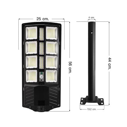ไฟถนน SOLAR EVE 201965 400 วัตต์ DAYLIGHT สีดำ_2