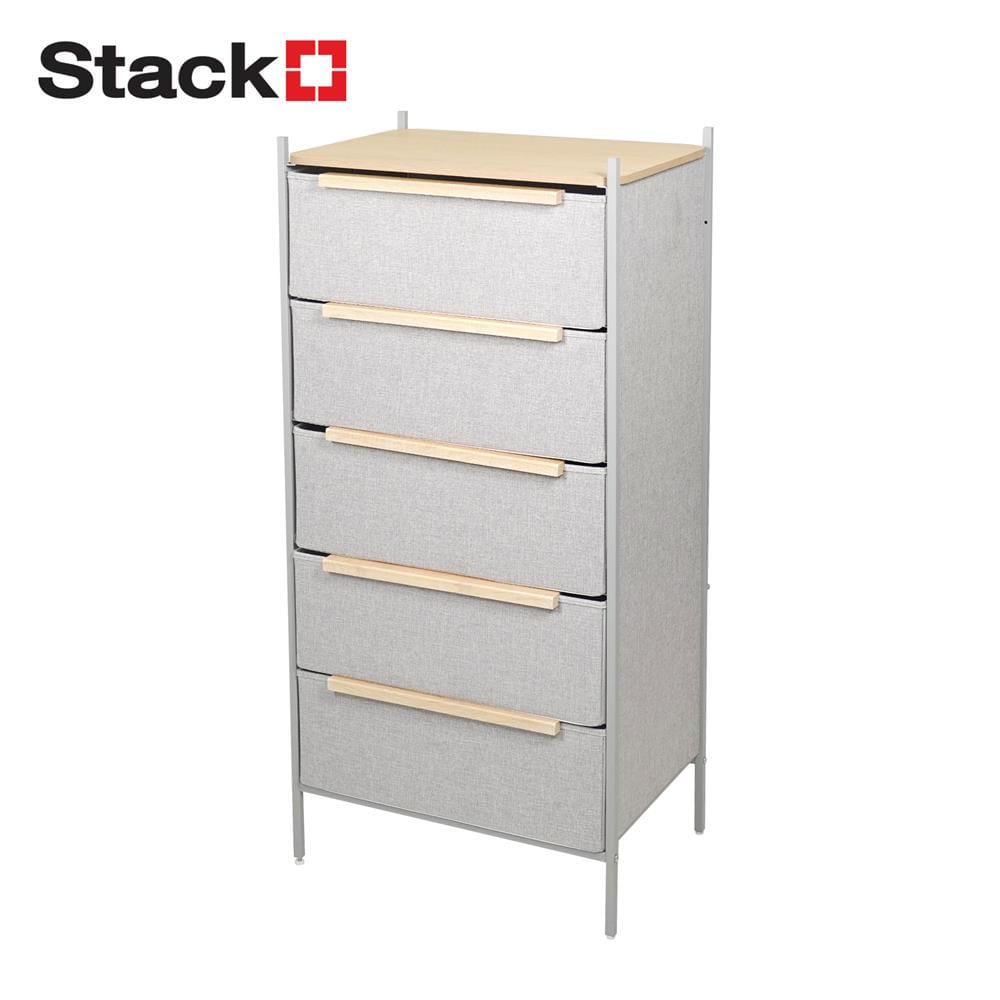 ชั้นลิ้นชักผ้า 5 ชั้น STACKO JAZE 57.5X38.9X119 ซม. สีเทา_0
