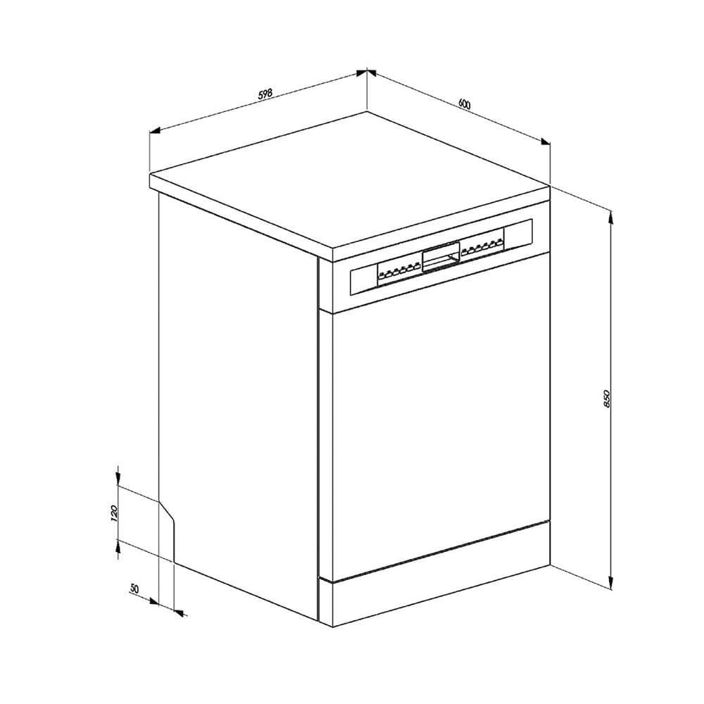 เครื่องล้างจานตั้งพื้น SMEG LVS354CX