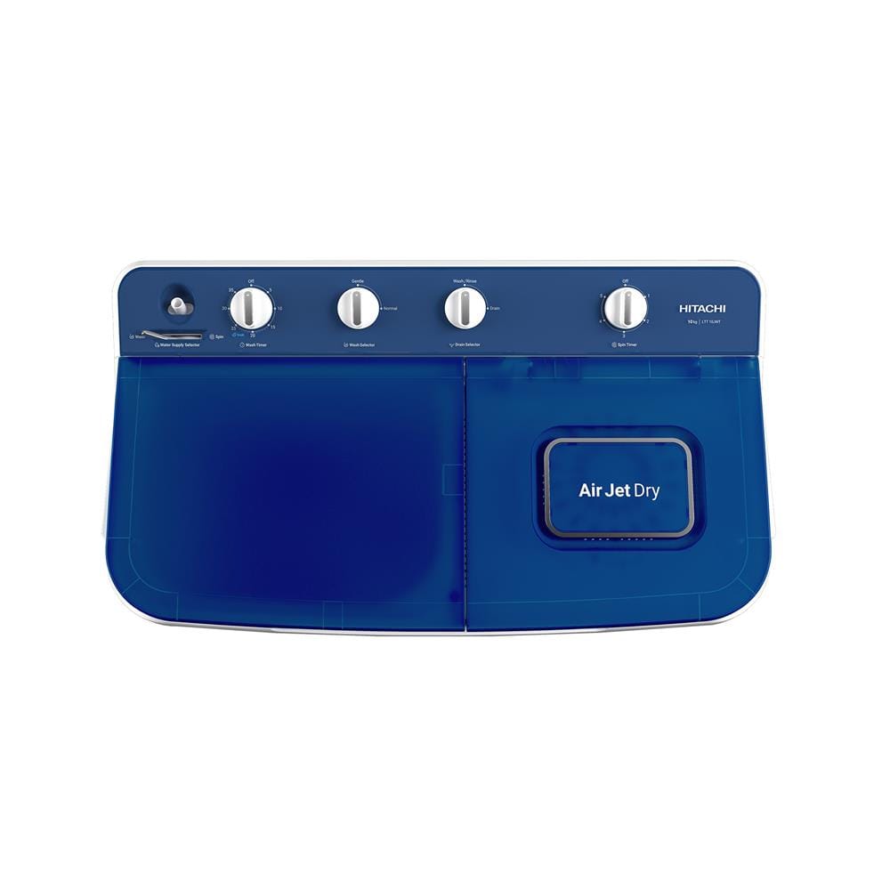 เครื่องซักผ้า 2 ถัง HITACHI LTT 10JWT PFB 10 กก. สีขาวฟ้า