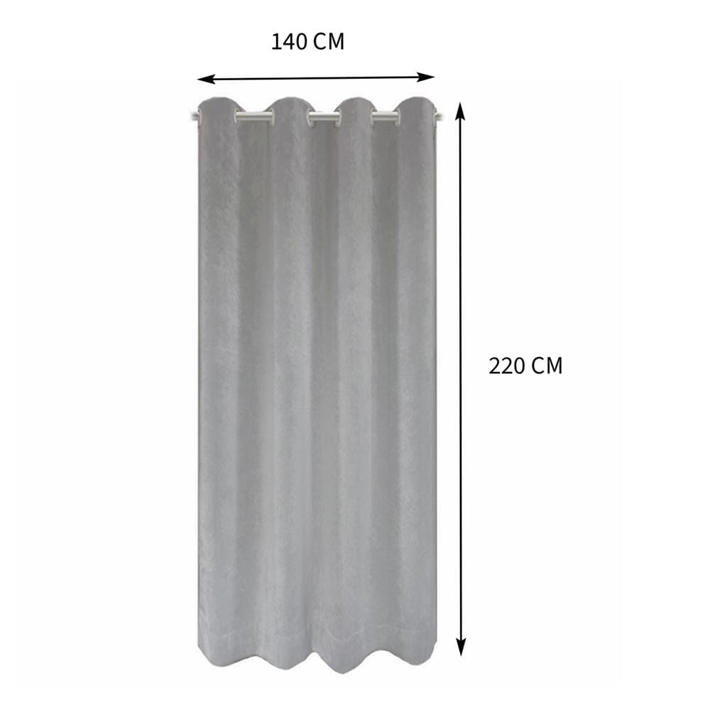 ผ้าม่าน EYELET HOME LIVING STYLE WELL UV 140X220 ซม. สีเทา