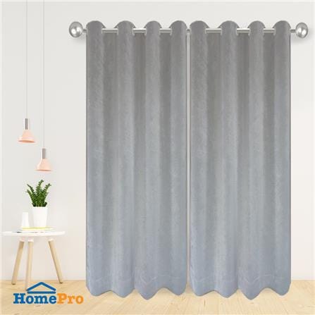 ผ้าม่าน EYELET HOME LIVING STYLE WELL UV 140X220 ซม. สีเทา_4