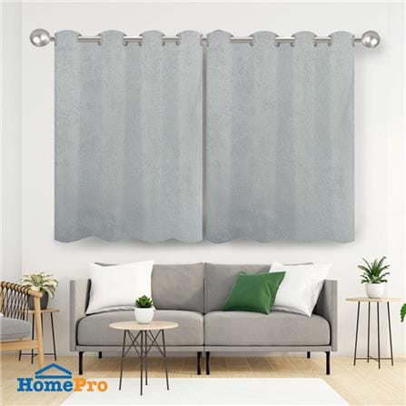 ผ้าม่าน EYELET HOME LIVING STYLE RIGO UV 140X160 ซม. สีเทาอ่อน_3