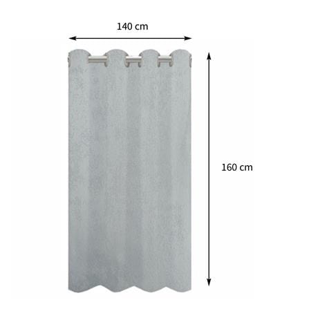 ผ้าม่าน EYELET HOME LIVING STYLE RIGO UV 140X160 ซม. สีเทาอ่อน_5