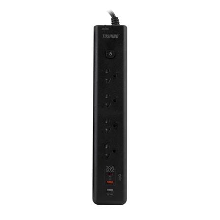 รางปลั๊กไฟ RGB 4 ช่อง PD20W+QC3.0+1USB 3.4A TOSHINO 3 เมตร_0