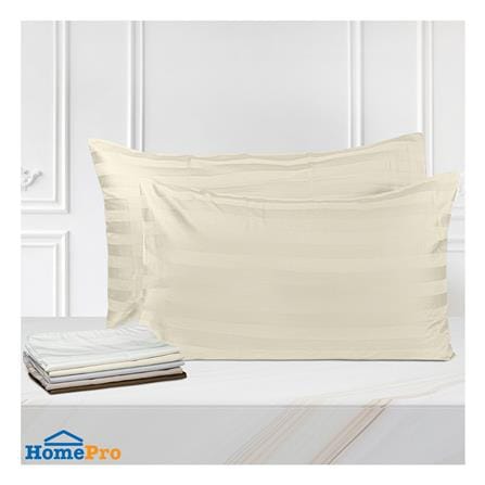 ปลอกหมอนหนุน PICASSO CT STRIPE 21x36 นิ้ว แพ็ก 2 ชิ้น สีครีม_3