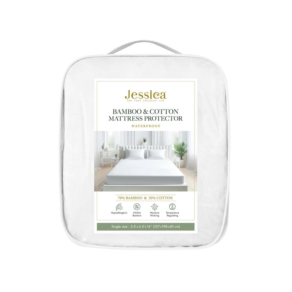 ผ้ารองกันเปื้อน 3.5 ฟุต JESSICA BAMBOO 20517 สี WHITE