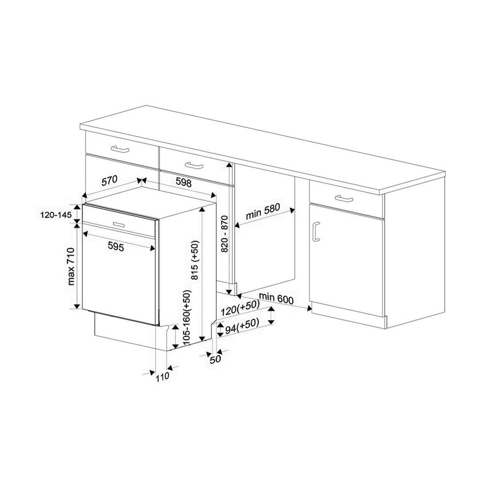 เครื่องล้างจานฝัง TEKA DSI 46750 SS