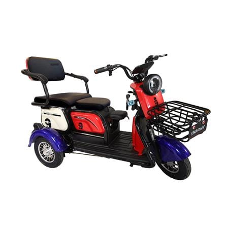 สกู๊ตเตอร์ไฟฟ้า 3 ล้อ SAGASONIC X6 สีน้ำเงินแดง_3