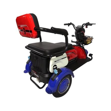 สกู๊ตเตอร์ไฟฟ้า 3 ล้อ SAGASONIC X6 สีน้ำเงินแดง_6