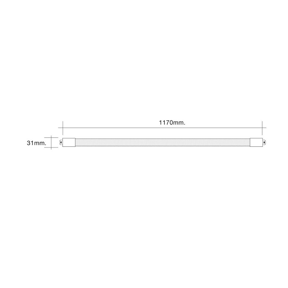 ชุดรางนีออน LED HI-TEK T8 HFILP0018D PRISMATIC 18 วัตต์ DAYLIGHT