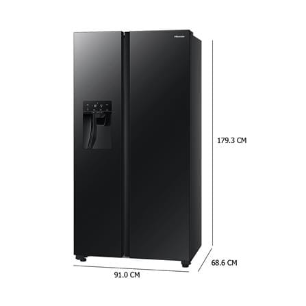 ตู้เย็น SIDE BY SIDE HISENSE RS700N4TBUI 19.8Q กระจกดำ อินเวอร์เตอร์_5