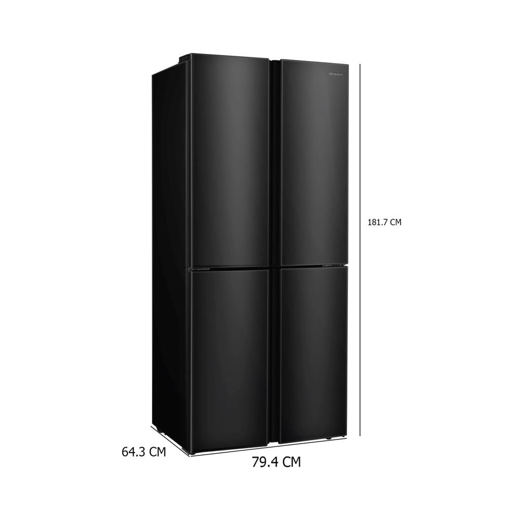 ตู้เย็น MULTI DOOR HISENSE RQ518N4TBU 15.1Q กระจกดำ อินเวอร์เตอร์