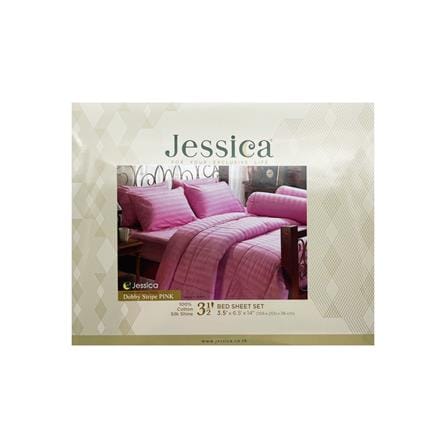 ชุดผ้าปูที่นอน 3.5 ฟุต 3 ชิ้น JESSICA COTTON STRIPE 20076-PINK_3