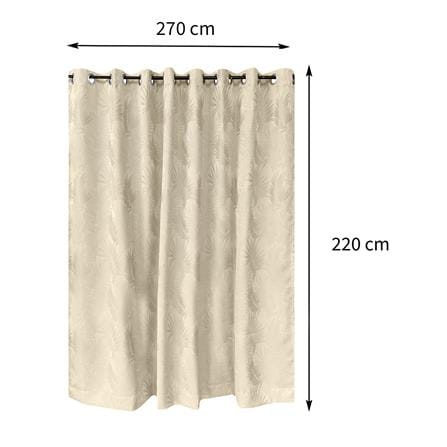 ผ้าม่าน EYELET BENETTA IRA UV 270X220 ซม. สีครีม_5