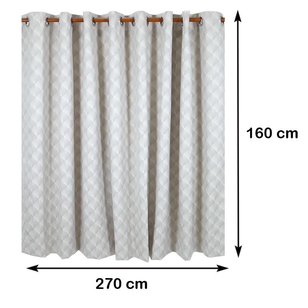 ผ้าม่าน EYELET BENETTA GANESH UV 270X160 ซม. สีเทา