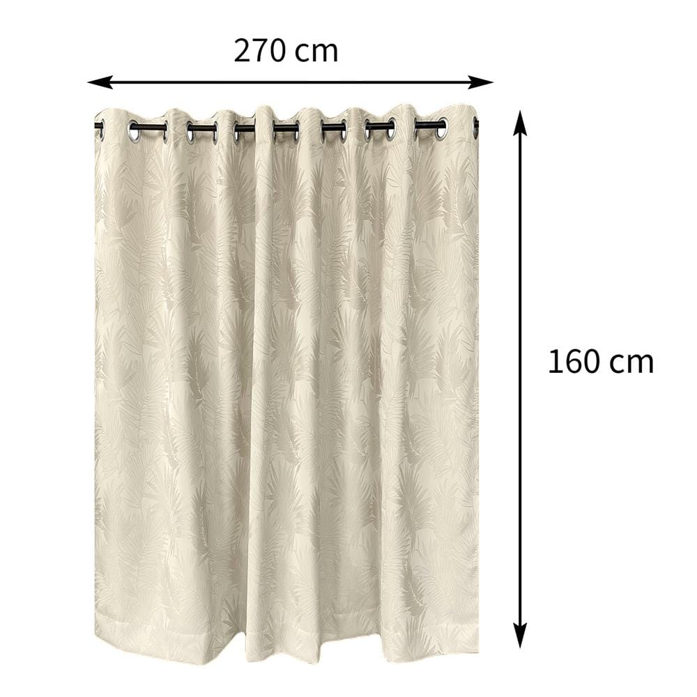 ผ้าม่าน EYELET BENETTA IRA UV 270X160 ซม. สีครีม