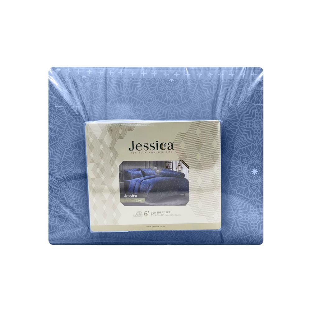 ชุดผ้าปูที่นอน 6 ฟุต 6 ชิ้น JESSICA COTTON SILK SHINE 20254-C1067