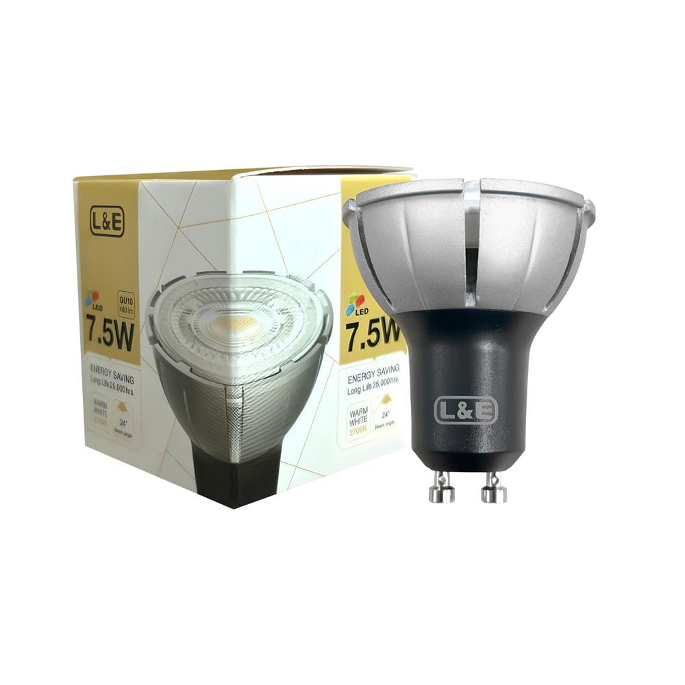 หลอด LED L&E MR16/PAR 927 24D 7.5 วัตต์ WARM WHITE GU10