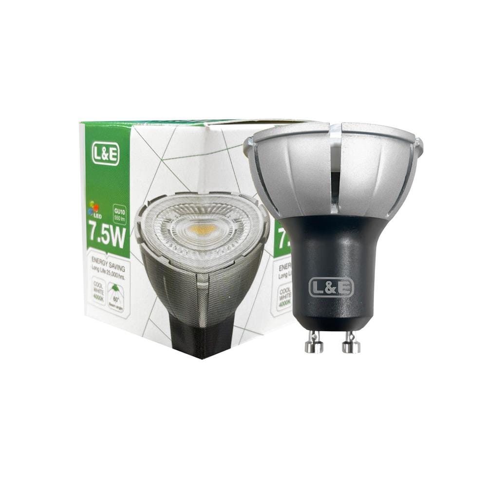 หลอด LED L&E MR16/PAR 940 60D 7.5 วัตต์ COOL WHITE GU10