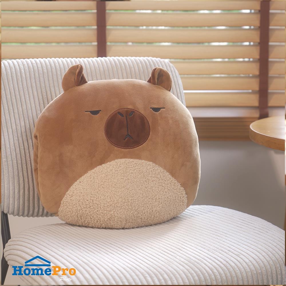 หมอนอิง HOME LIVING STYLE G-CAPYBARA 14X14 นิ้ว สีน้ำตาล