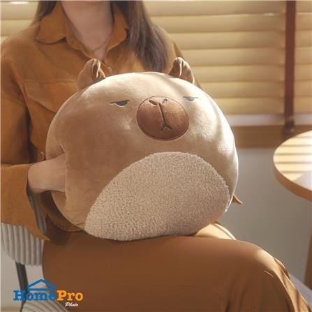 หมอนอิง HOME LIVING STYLE G-CAPYBARA 14X14 นิ้ว สีน้ำตาล_6