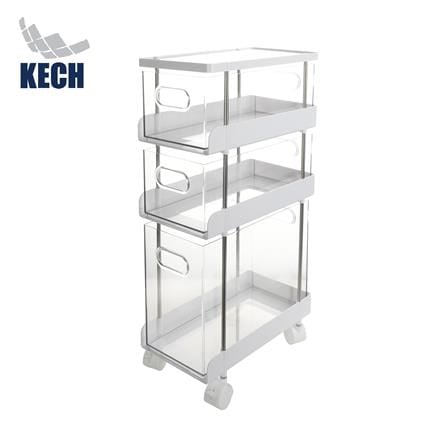 ชั้นวางใส 3 ชั้น มีล้อ KECH LUCID 32.8x17.5x60.5 ซม._0