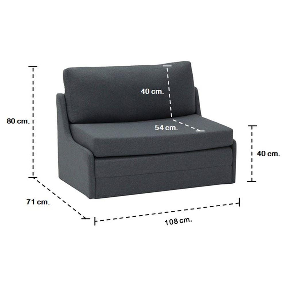 โซฟาเบด KONCEPT ADALIN 19210930 สีเทาเข้ม