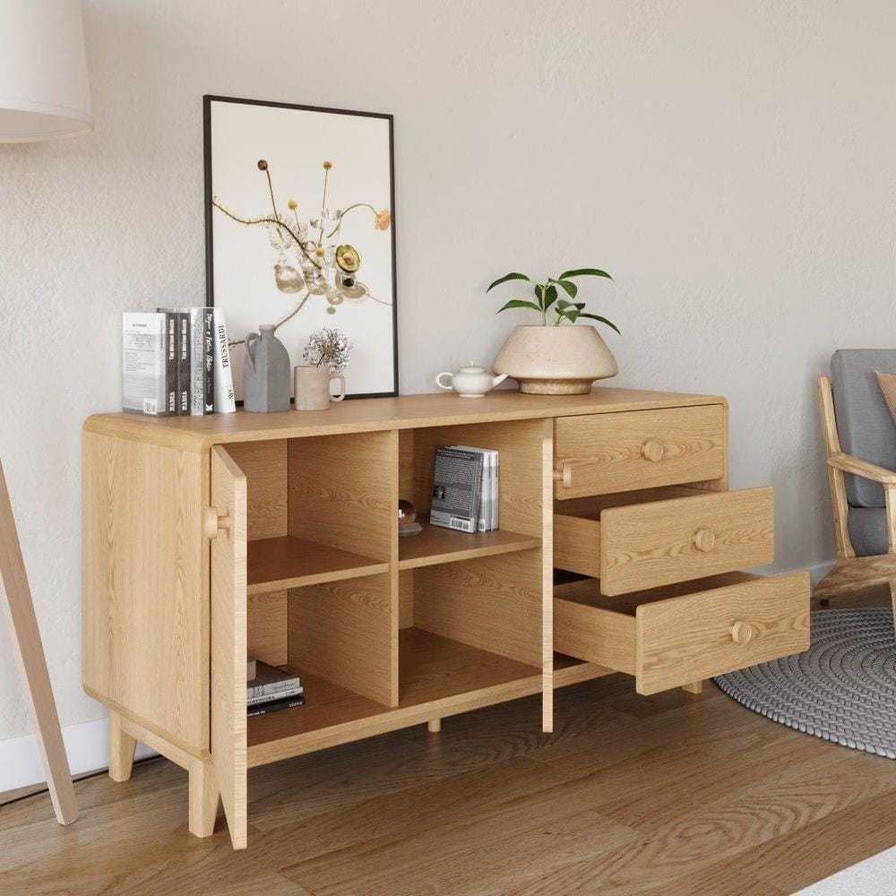 ตู้วางทีวี SB FURNITURE HAGI 19218455 150 ซม. สีไม้อ่อน