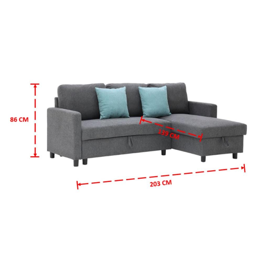 โซฟาเข้ามุม KONCEPT NETISA 19224322 สีเทาเข้ม